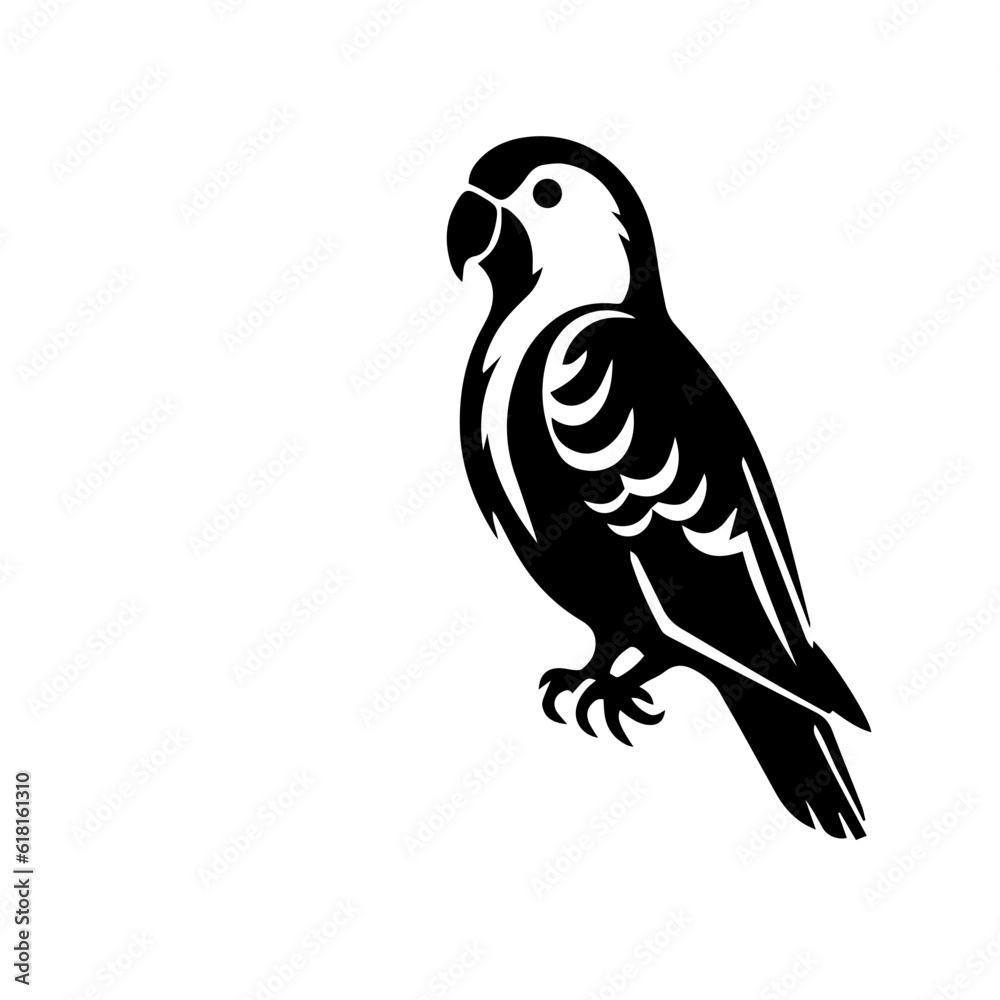 Fototapeta premium parrot silhouette illustration 