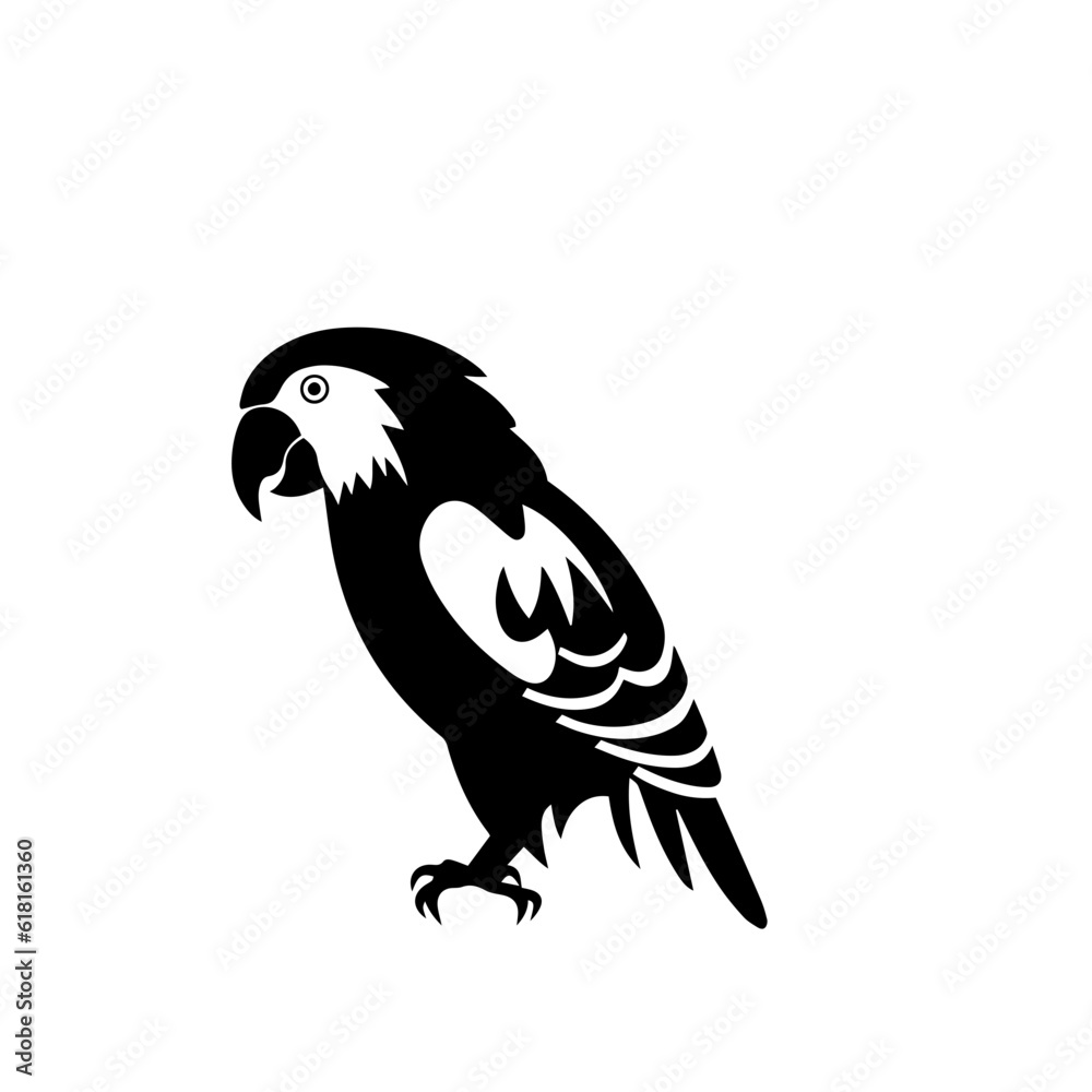 Fototapeta premium parrot silhouette illustration