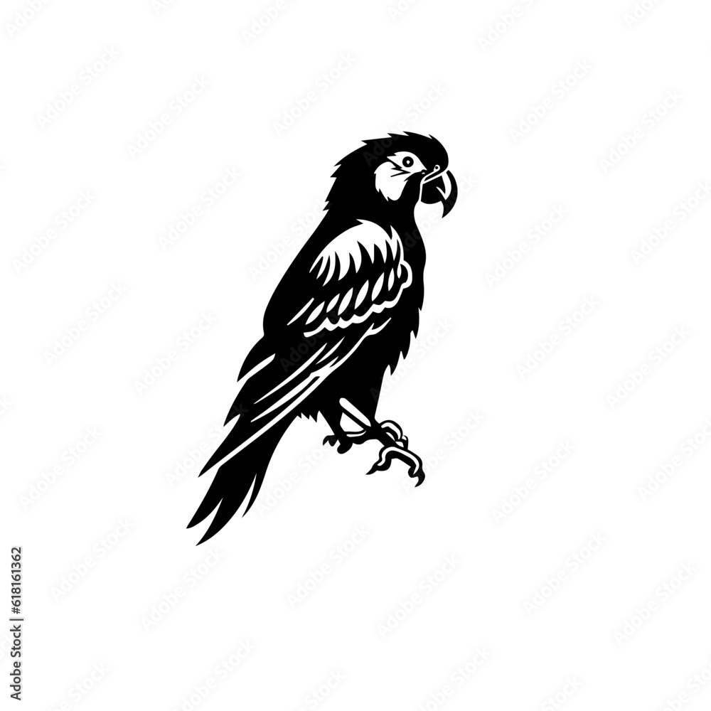 Fototapeta premium parrot silhouette illustration 