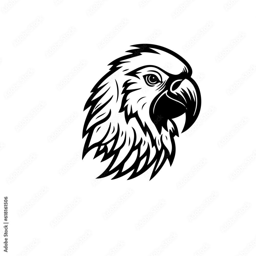 Fototapeta premium parrot silhouette illustration