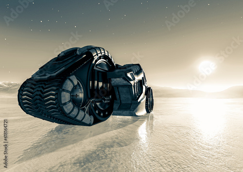 amazing vehicle from mars on ice land © DM7
