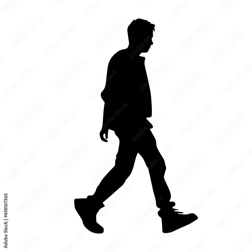 walking person silhouette illustration 