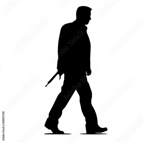 walking person silhouette illustration 