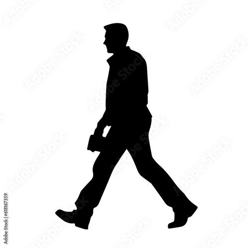 walking person silhouette illustration 