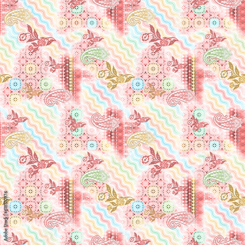 seamless pattern with flowers texture multi colour