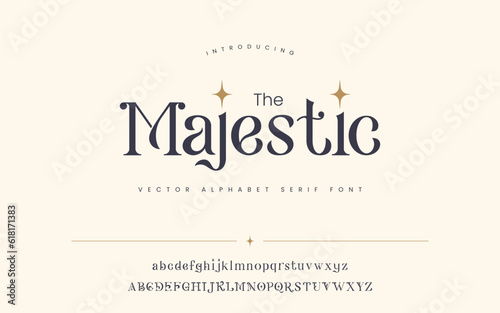 Alphabet minimal fashion serif fonts typography