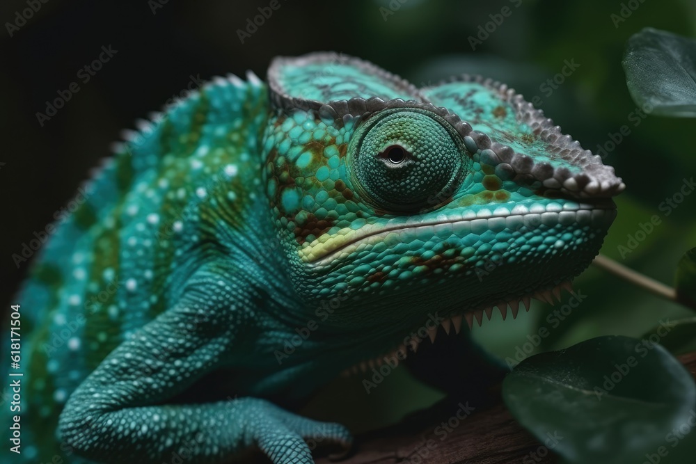 green iguana on a branch green iguana on a branch