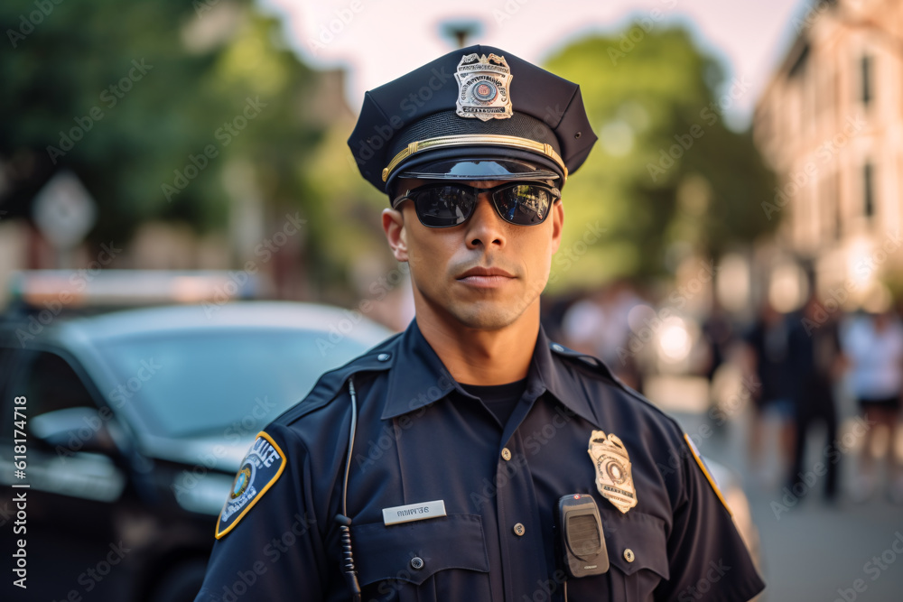 Portrait of police officer in uniform Portrait of police officer in uniform