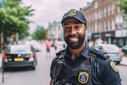 Portrait of police officer in uniform