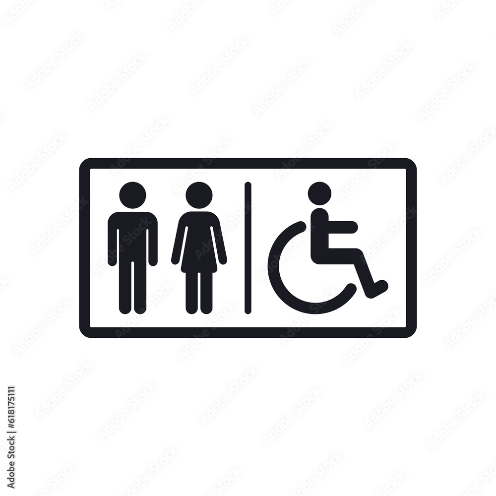 Toilet vector icon, restroom sign sign design. Toilet vector icon, restroom sign sign design.