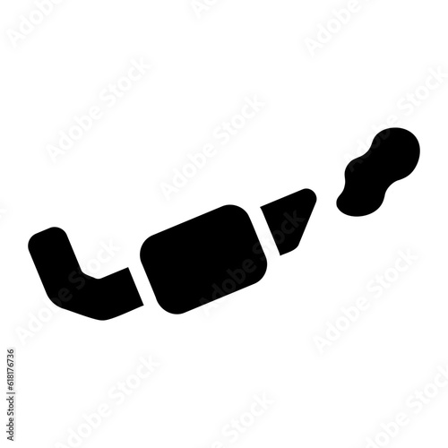 exhaust pipe glyph icon