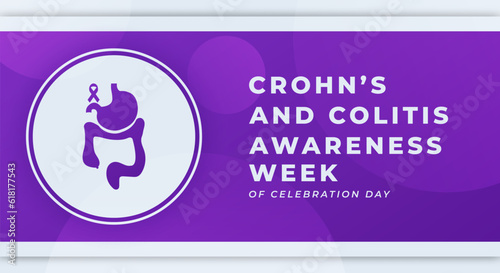 Crohn's and Colitis Awareness Week Celebration Vector Design Illustration for Background, Poster, Banner, Advertising, Greeting Card