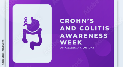 Crohn's and Colitis Awareness Week Celebration Vector Design Illustration for Background, Poster, Banner, Advertising, Greeting Card