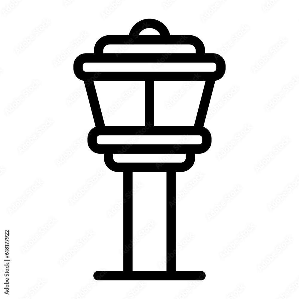 control tower line icon control tower line icon