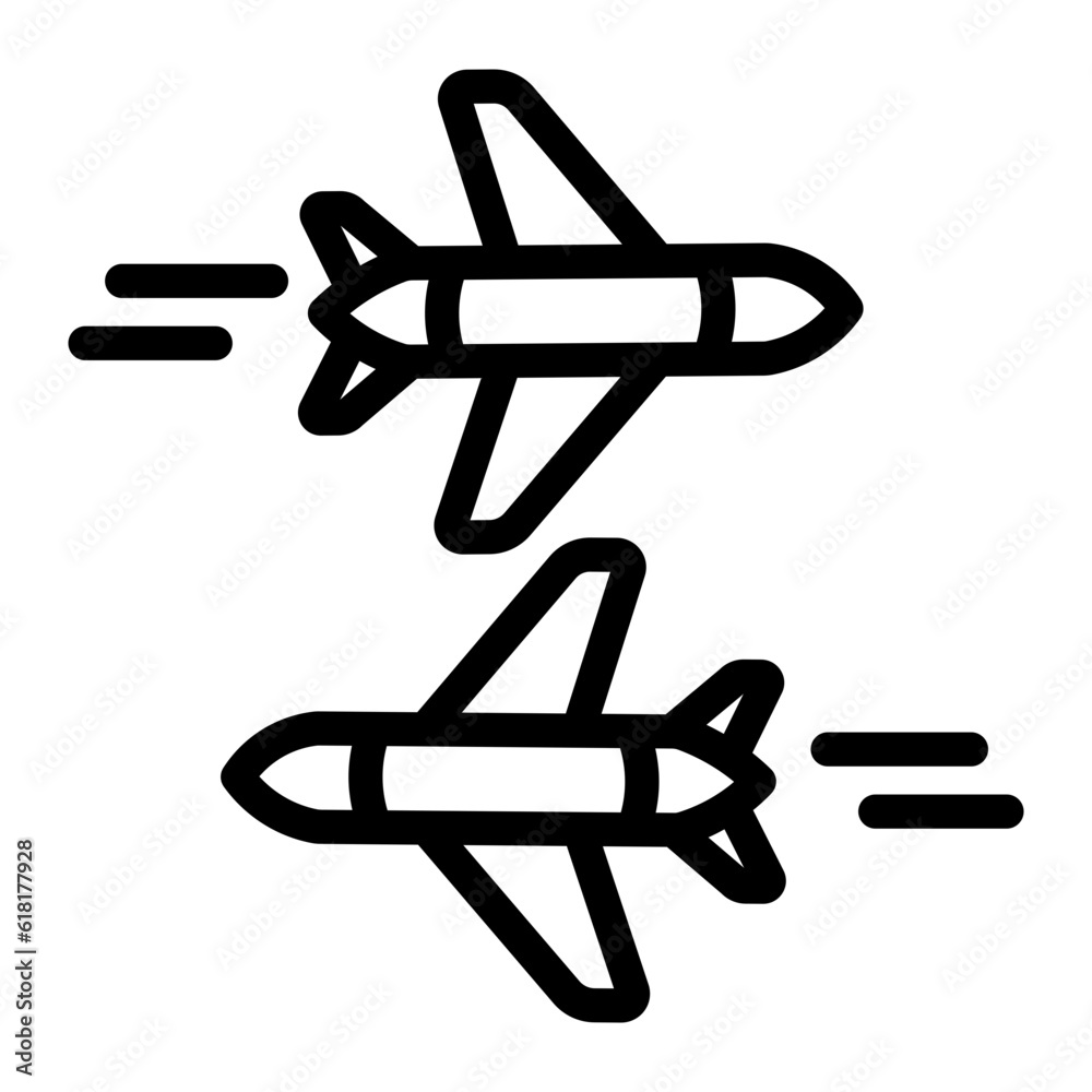 planes line icon