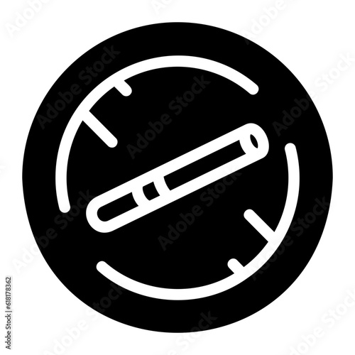 no smoking glyph icon