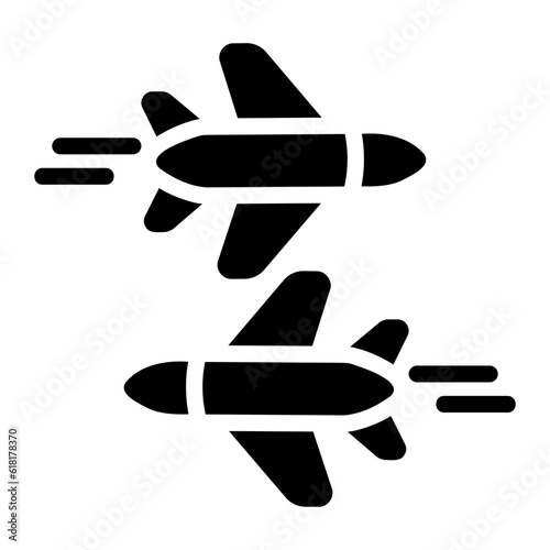 planes glyph icon