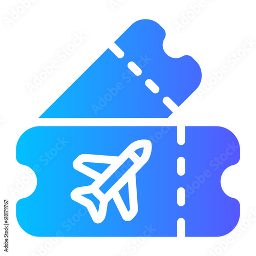 ticket gradient icon