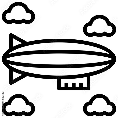 AIRSHIP line icon,linear,outline,graphic,illustration