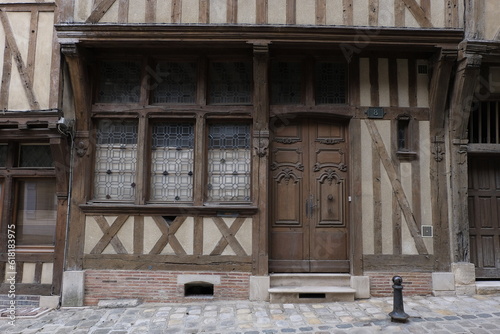 Half-timbered houses. Constructions that have crossed the ages and a few are still remaining today, as witnesses of the past. Shot in France, in many different medieval cities: Rouen, Troyes, Provins. © RobinLhebrard