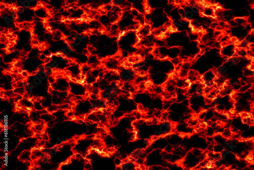 fire bolt glow mineral line texture on the dark marble