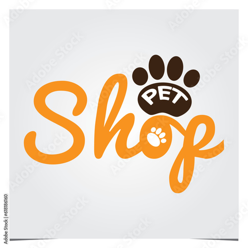 pet shop logo premium elegant template vector eps 10