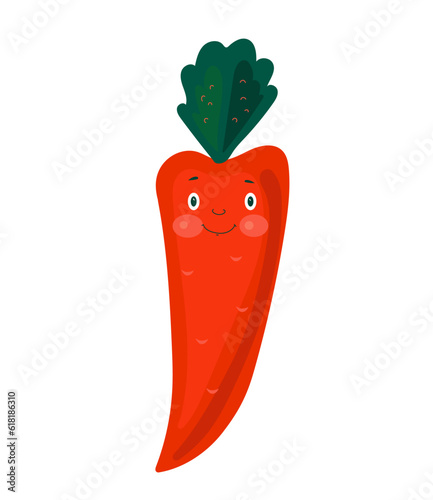Carrot character child cartoon cute