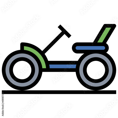 QUADRACYCLE line icon,linear,outline,graphic,illustration