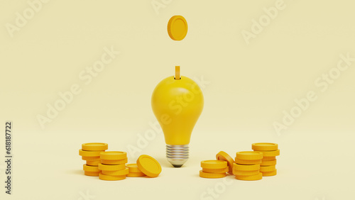 Billede på lærred Make money idea, innovation or technology investment or creativity to make profit concept