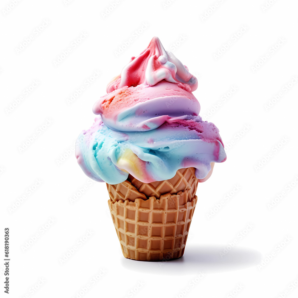 Ice cream isolated on white background Ice cream isolated on white background