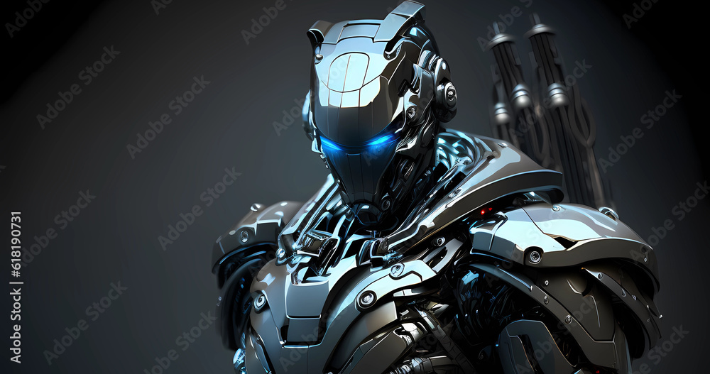 Futuristic modern dark armored cyborg background Futuristic modern dark armored cyborg background