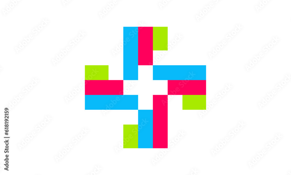 Obraz premium Medical logo, cross logo, medical center logo, health symbols