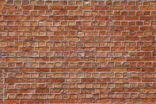 Red old brick wall background. Brick wall, masonry