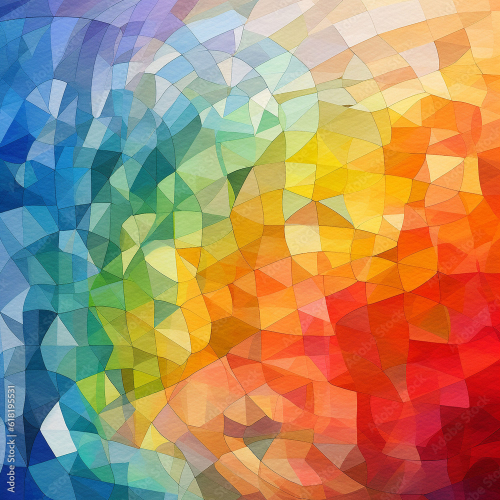 Fototapeta premium abstract geometric background- rainbow multicoloured shapes