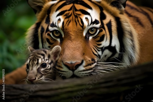 Traditional Charm: Illustrating the Beauty of Tiger Motherhood