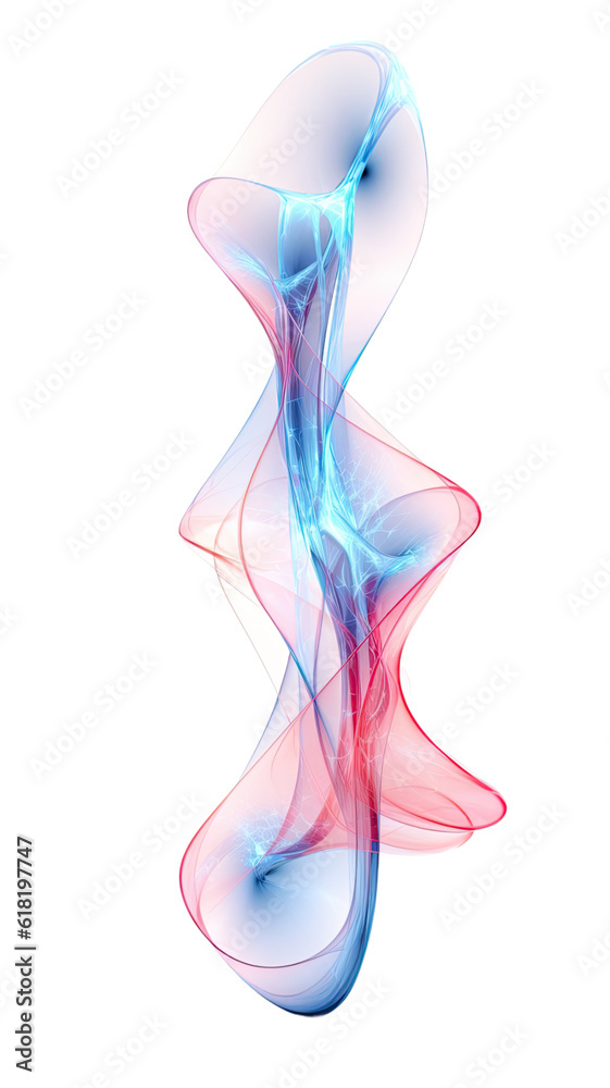quantum entanglement visualization particle physics 3 abstract futuristic texture, isolated on a transparent background, generative ai