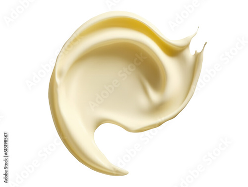 Mayonnaise drop isolated on transparent or white background, png