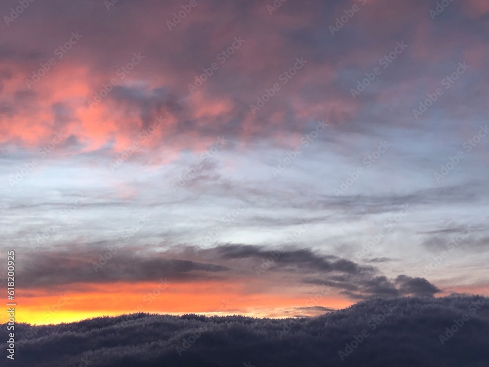 sunset in the mountains