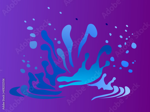 an illustration sketch of splash water