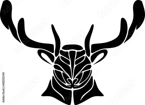 The illustrations and clipart. A black-and-white silhouette of the animal
