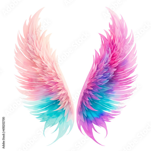 10 Angel Wings Watercolor Clipart: Transparent PNGs, High-Quality for Card Making and Paper Crafts