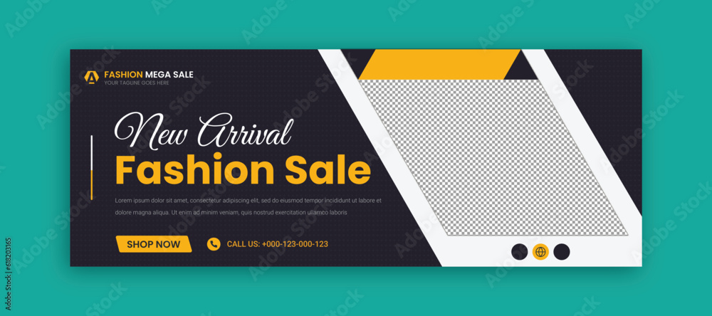 Fashion sale social media facebook cover template