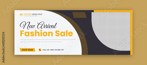 Fashion sale social media facebook cover template