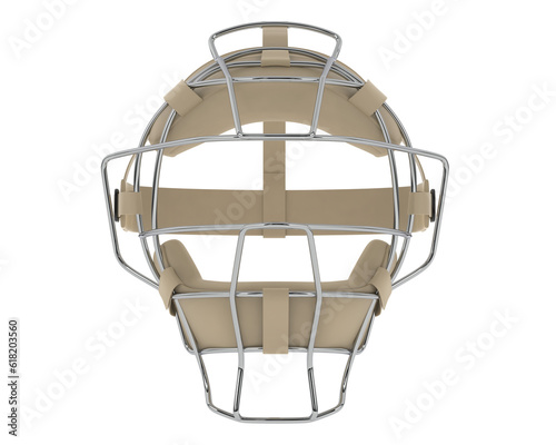 Baseball mask isolated on transparent background. 3d rendering - illustration