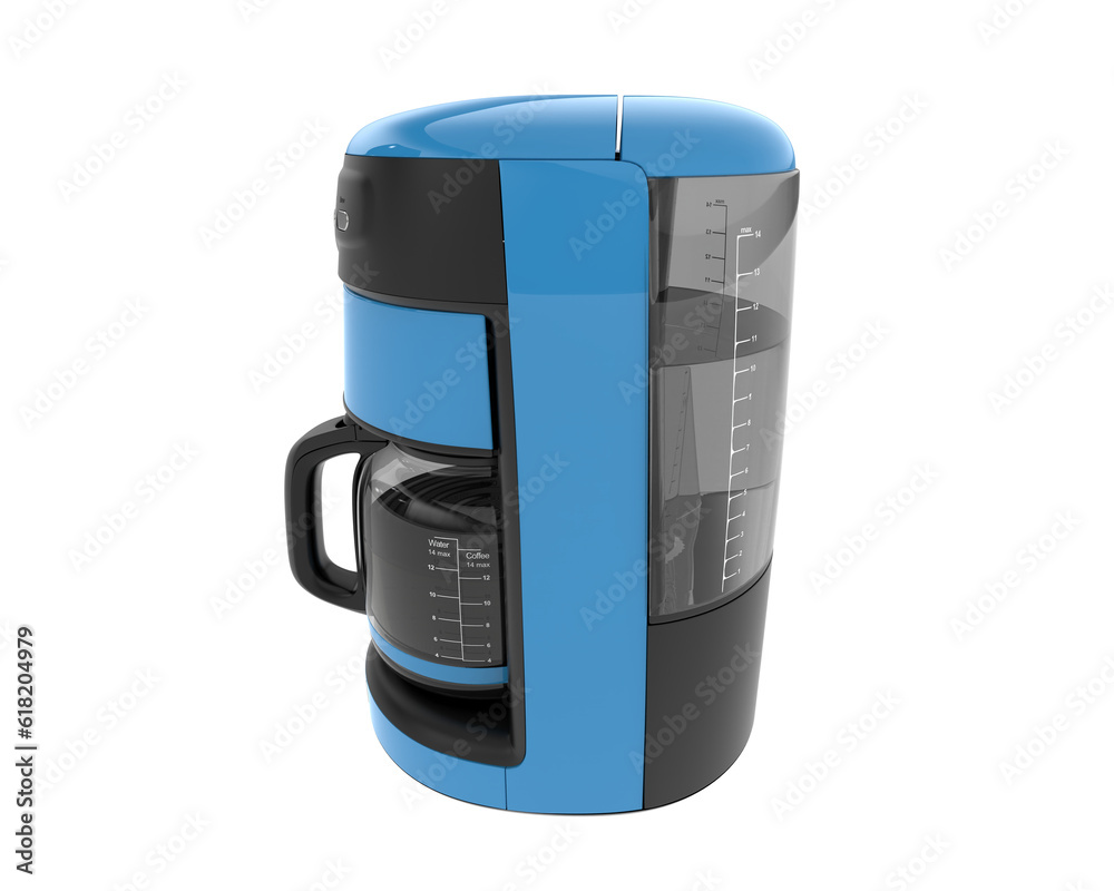Coffee machine isolated on transparent background. 3d rendering - illustration Coffee machine isolated on transparent background. 3d rendering - illustration
