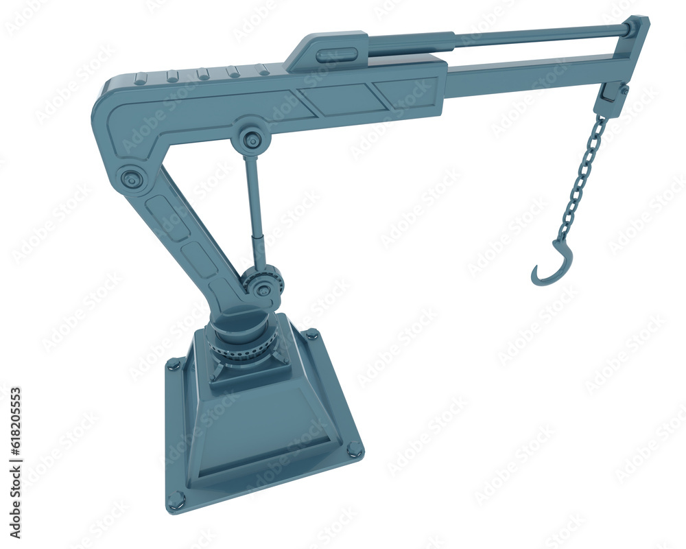Crane isolated on transparent background. 3d rendering - illustration Crane isolated on transparent background. 3d rendering - illustration