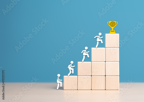Foto Business goal achievement and objective target for company success