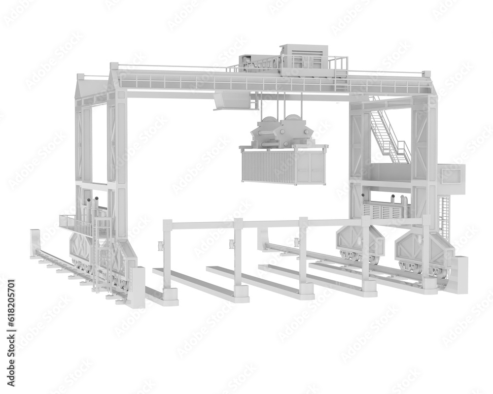 Crane isolated on transparent background. 3d rendering - illustration Crane isolated on transparent background. 3d rendering - illustration