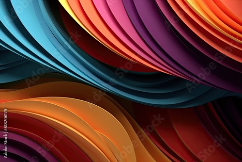 Abstract colorful paper cut background and wallpaper. Generative AI