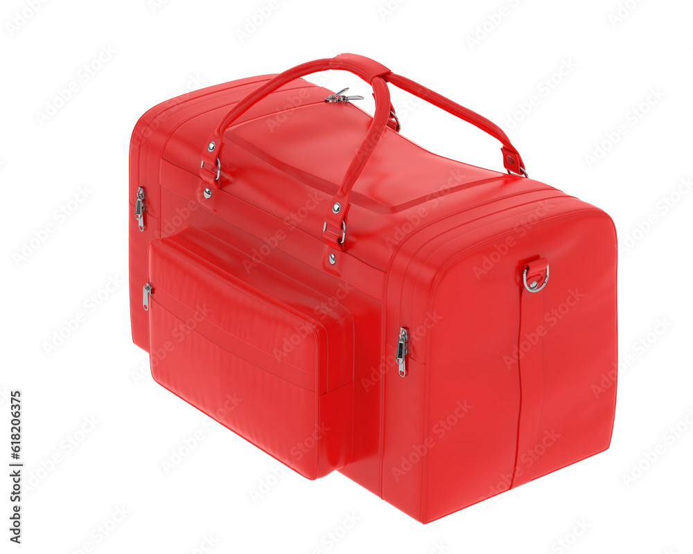 Duffle bag isolated on transparent background. 3d rendering - illustration Duffle bag isolated on transparent background. 3d rendering - illustration